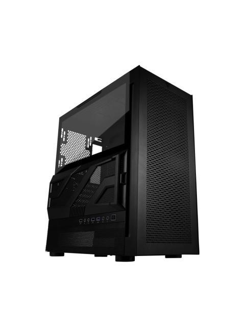 GABINETE GAME FACTOR CSG800 CON VENTANA MIDI-TOWER ATX-MICRO-ATX-ITX-E-ATX USB 3.0 SIN FUENTE SIN VENTILADORES INSTALADOS NEGRO