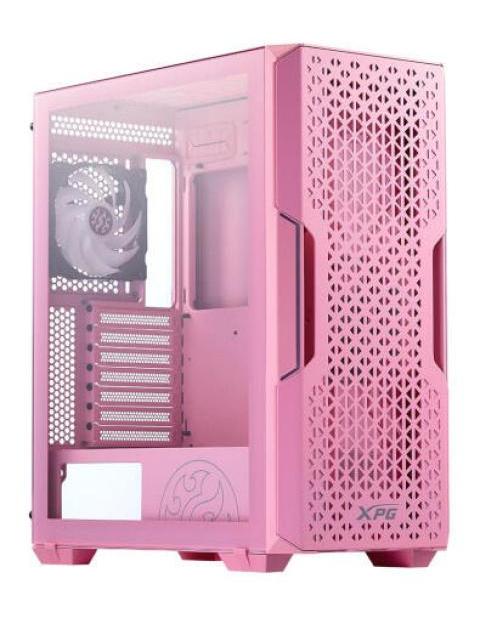 GABINETE GAMER XPG STARKER AIR MEDIA TORRE. PANEL LATERAL VIDRIO TEMPLADO. ATX MICROATX Y MINIITX. FILTRO POLVO EXTRAIBLE. ROSA. STARKERAIRPKCUS