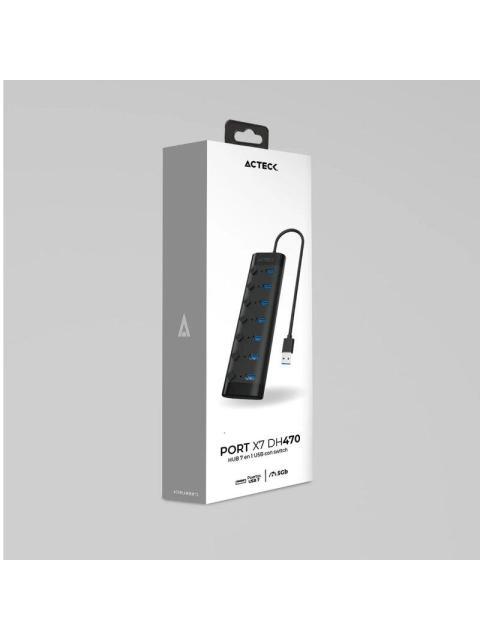 HUB USB 3.0 PORT X7 DH470 ACTECK ADVANCED SERIES HUB 7 EN 1