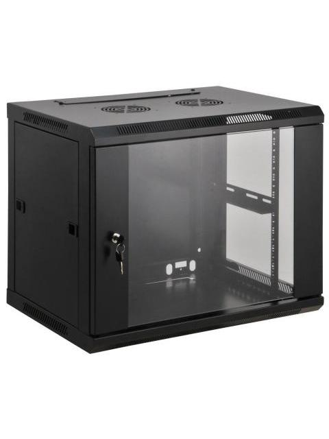 INTELLINET GABINTE PARA PARED 19 HASTA 60KG 9U NEGRO