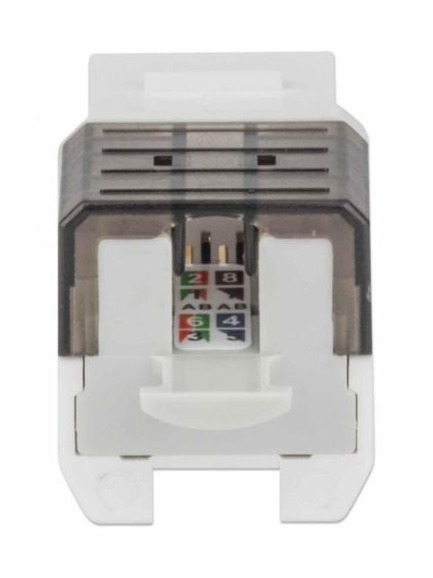 INTELLINET JACK DE RED CAT6A UTP RJ-45 BLANCO-NEGRO