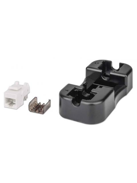 INTELLINET JACK DE RED CAT6A UTP RJ-45 BLANCO-NEGRO