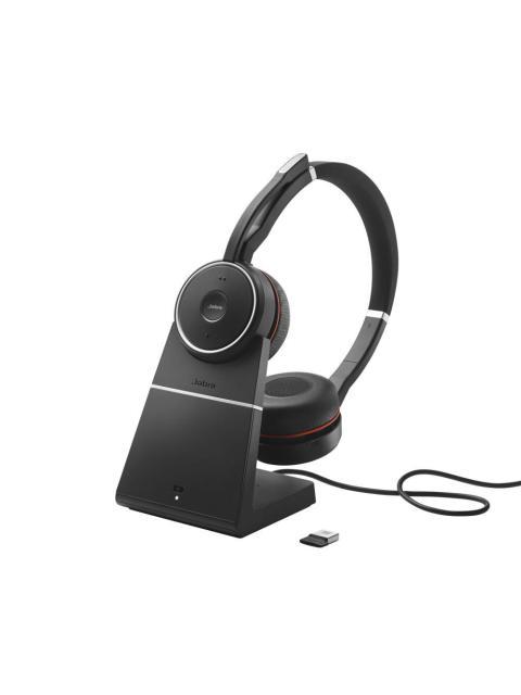 JABRA AUDIFONOS CON MICROFONO EVOLVE 75 SE LINK380A MS STEREO INALAMBRICO-ALAMBRICO BLUETOOTH NEGRO - INCLUYE BASE DE CARGA