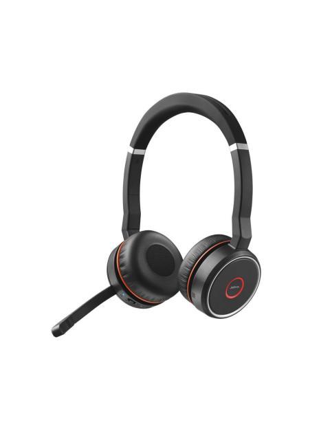 JABRA AUDIFONOS CON MICROFONO EVOLVE 75 SE LINK380A MS STEREO INALAMBRICO-ALAMBRICO BLUETOOTH NEGRO - INCLUYE BASE DE CARGA