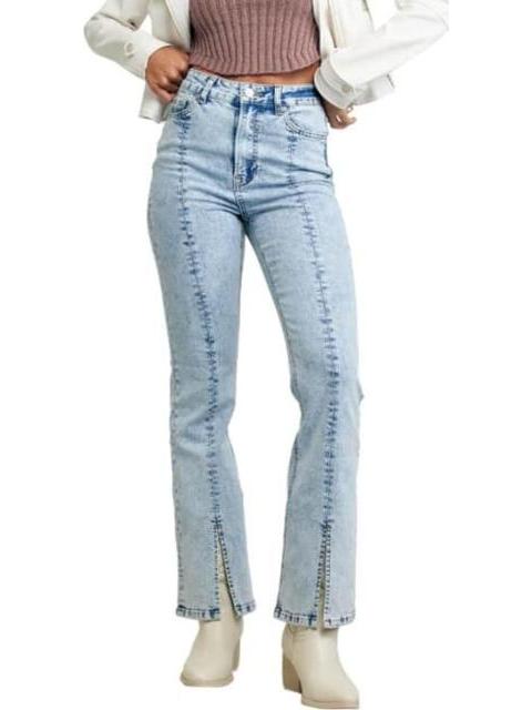 JEANS CINTURA SUPERALTA BLEACH ATMOSPHERE DNM