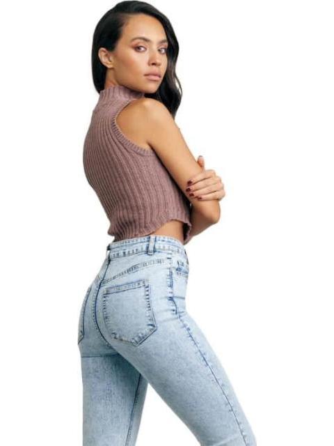 JEANS CINTURA SUPERALTA BLEACH ATMOSPHERE DNM