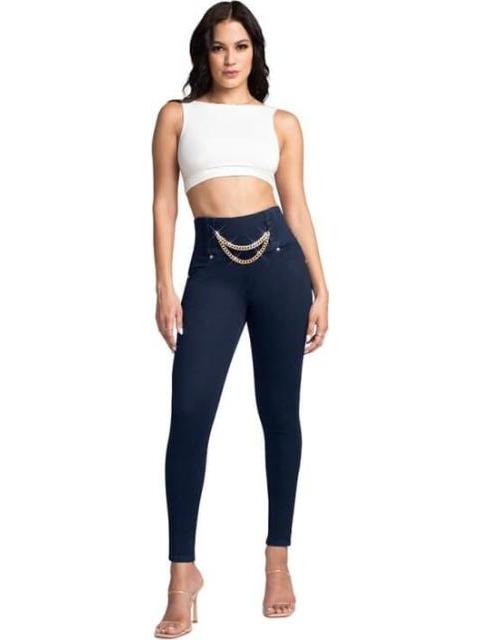 JEANS CINTURA SUPERALTA AZUL INDIGO SEVEN JEANS