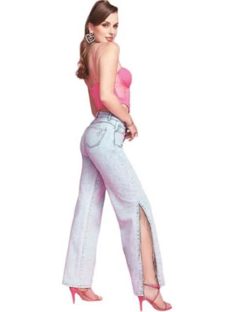 JEANS CINTURA SUPERALTA AZUL PARIS HILTON