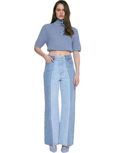 JEANS CORTE RECTO CINTURA ALTA AZUL ATMOSPHERE DNM