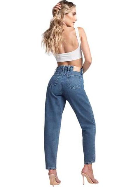 JEANS MOM CINTURA SUPERALTA GRIS SEVEN JEANS
