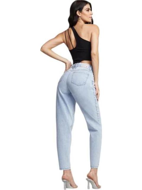 JEANS MOM CINTURA SUPERALTA GRIS SEVEN JEANS