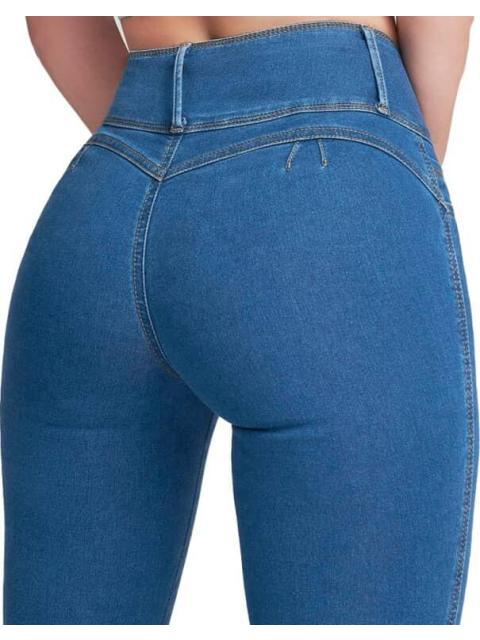 JEANS PUSH UP CINTURA ALTA GRIS SEVEN JEANS