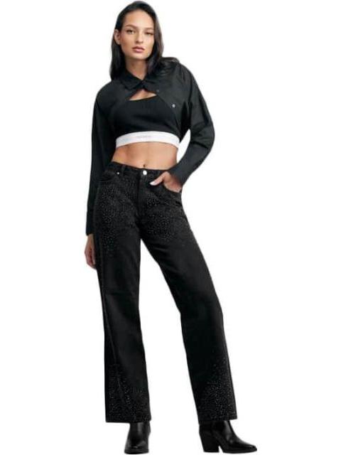 JEANS RECTOS CINTURA ALTA NEGRO ATMOSPHERE DNM