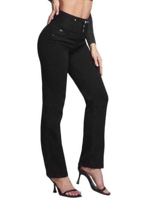 JEANS RECTOS CINTURA ALTA NEGRO SEVEN JEANS