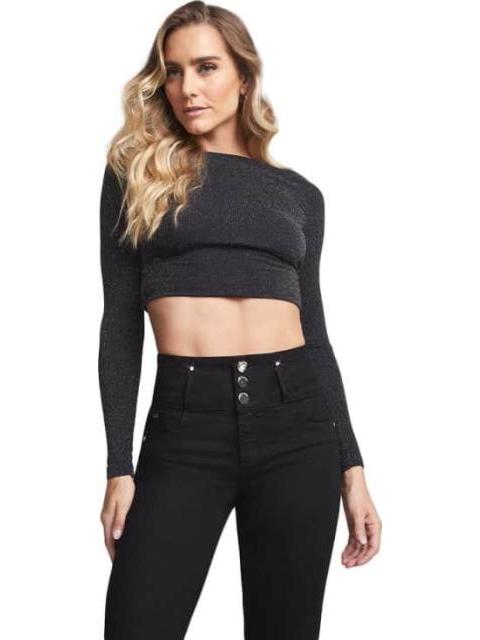 JEANS RECTOS CINTURA ALTA NEGRO SEVEN JEANS
