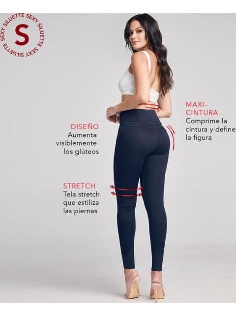 JEANS CINTURA SUPERALTA AZUL INDIGO SEVEN JEANS