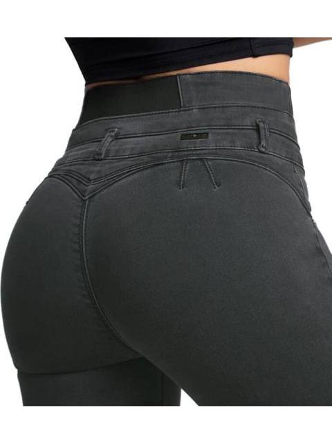 JEANS SUPERSKINNY CINTURA ALTA GRIS SEVEN JEANS