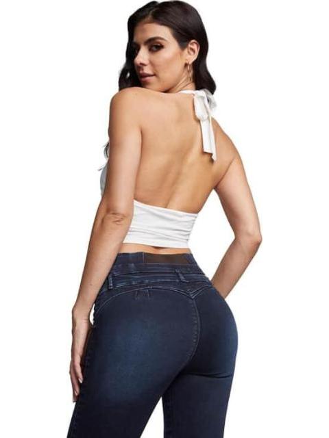 JEANS SUPERSKINNY CINTURA ALTA GRIS SEVEN JEANS