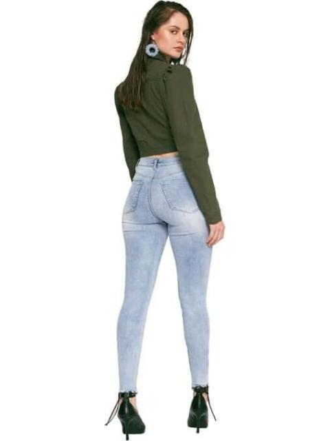 JEANS SUPER SKINNY CINTURA REGULAR BLEACH ATMOSPHERE DNM