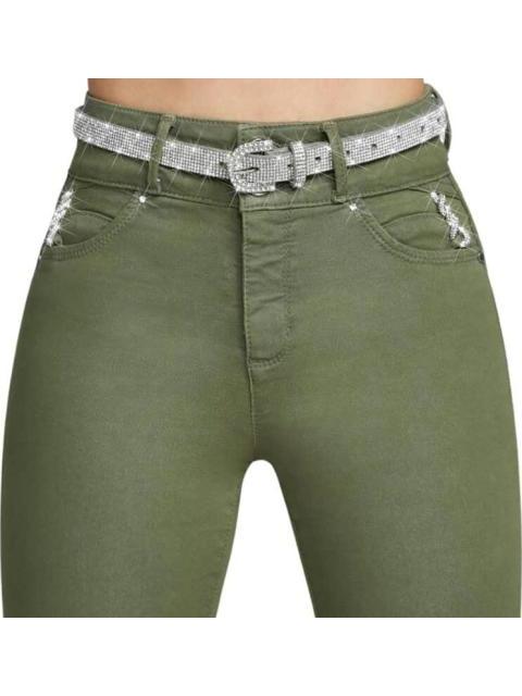 JEANS SUPER SKINNY VERDE OLIVO SEVEN JEANS