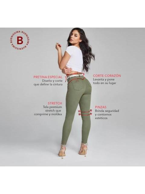JEANS SUPER SKINNY VERDE OLIVO SEVEN JEANS