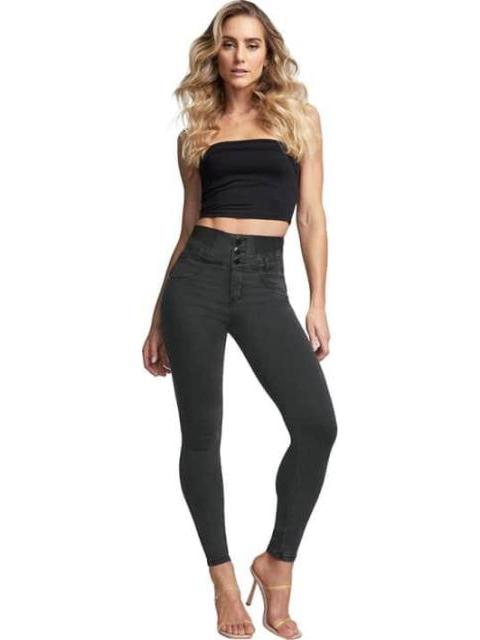 JEANS SUPERSKINNY CINTURA ALTA GRIS SEVEN JEANS
