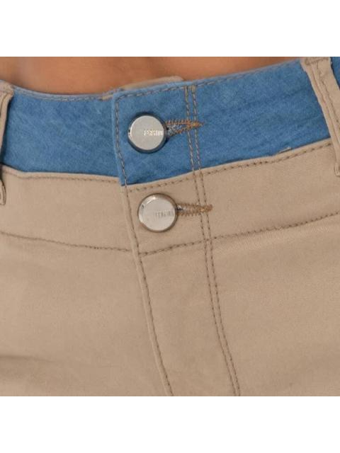 JEANS WIDE LEG CINTURA REGULAR BEIGE FERGINO