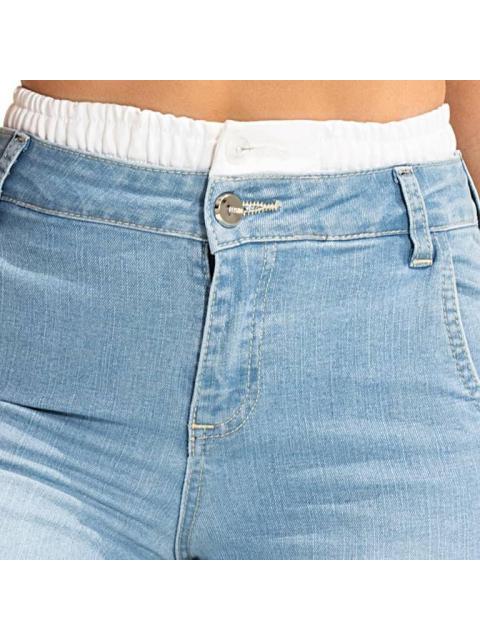 JEANS WIDE LEG CINTURA REGULAR GRIS FERGINO