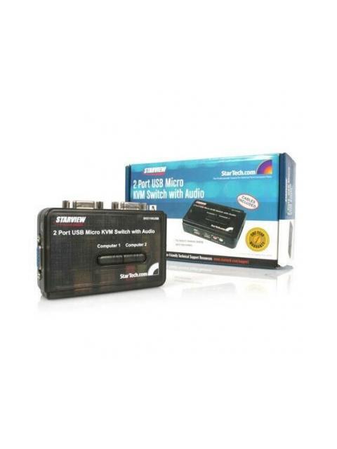STARTECH  SWITCH KVM USB 2 PUERTOS CON AUDIO Y CABLES