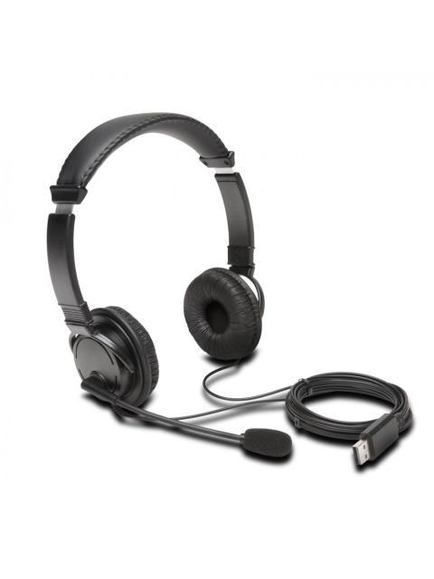 KENSINGTON AUDIFONOS CON MICROFONO K97601WW ALAMBRICO 1.8 METROS NEGRO