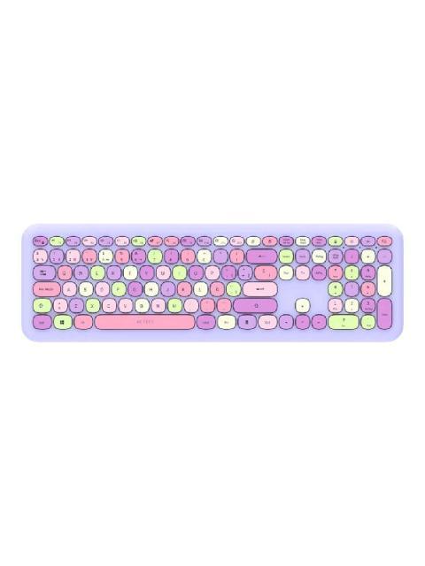 KIT DE TECLADO Y MOUSE ACTECK CREATOR CHIC COLORS MK475 INALAMBRICO USB MORADO