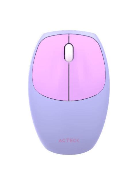 KIT DE TECLADO Y MOUSE ACTECK CREATOR CHIC COLORS MK475 INALAMBRICO USB MORADO