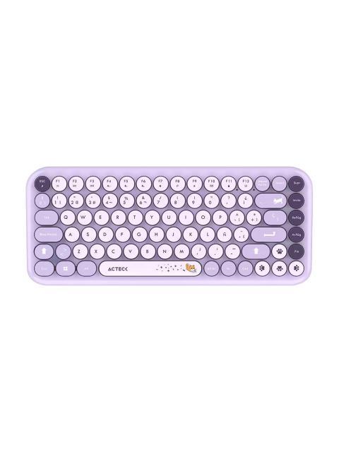 KIT DE TECLADO Y MOUSE ACTECK CREATOR CHIC K- COLORS MK480 INALAMBRICO RF INALAMBRICO MORADO ESPANOL