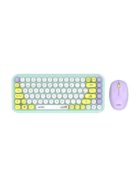 KIT DE TECLADO Y MOUSE ACTECK CREATOR CHIC K- COLORS MK480 INALAMBRICO RF INALAMBRICO MULTICOLOR ESPANOL