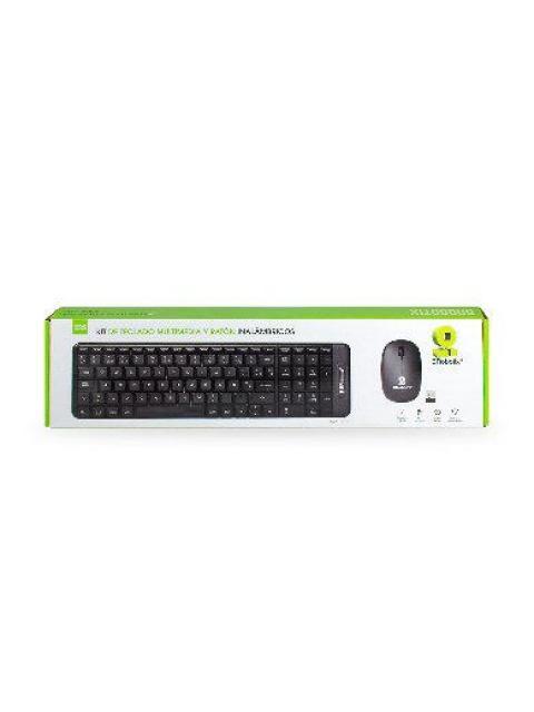 KIT DE TECLADO Y MOUSE BROBOTIX 6000618 INALAMBRICO USB NEGRO (ESPANOL)