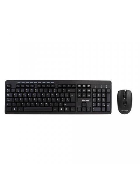 KIT DE TECLADO Y MOUSE VORAGO KM-304 INALAMBRICO USB NEGRO (ESPANOL)