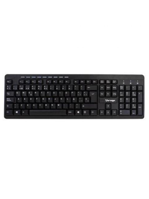 KIT DE TECLADO Y MOUSE VORAGO KM-304 INALAMBRICO USB NEGRO (ESPANOL)