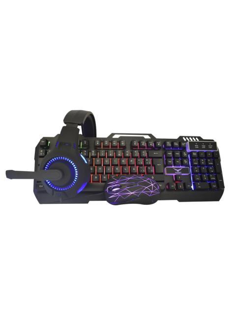KIT GAMER 4 EN 1 NACEB TECLADO + MOUSE + AUDIFONOS + MOUSEPAD ALAMBRICO USB NEGRO-ROJO (ESPANOL)