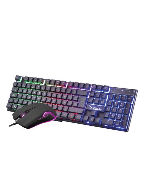 KIT GAMER DE TECLADO Y MOUSE XZEAL XST-201 ALAMBRICO USB NEGRO (ESPANOL)
