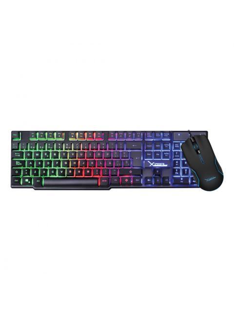 KIT GAMER DE TECLADO Y MOUSE XZEAL XST-201 ALAMBRICO USB NEGRO (ESPANOL)
