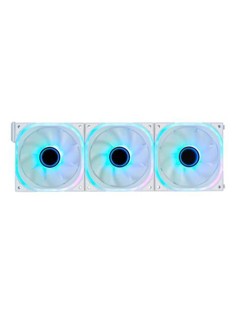 KIT VENTILADORES MODULARES GAME FACTOR FKG500 3 FANS 120MM 58 CFM RGB CONTROL REMOTO BLANCO
