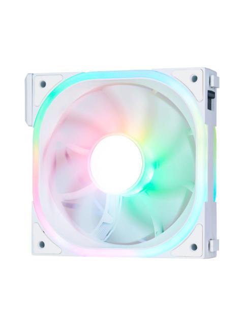 KIT VENTILADORES MODULARES GAME FACTOR FKG500 3 FANS 120MM 58 CFM RGB CONTROL REMOTO BLANCO