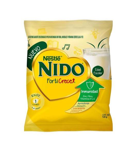 LECHE ENTERA EN POLVO NIDO FORTIFICADA BOLSA 120 GR
