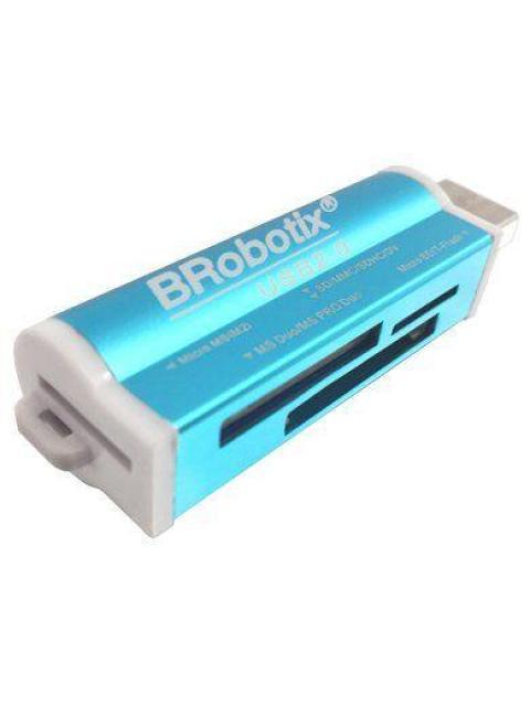 BROBOTIX LECTOR DE MEMORIA 180420A MS DUO-MICROSD-SD USB 2.0 AZUL
