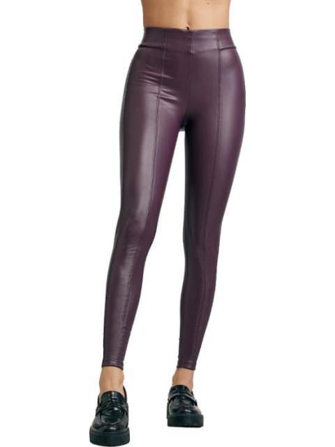 LEGGINGS EFECTO PIEL VINO HOLLY LAND