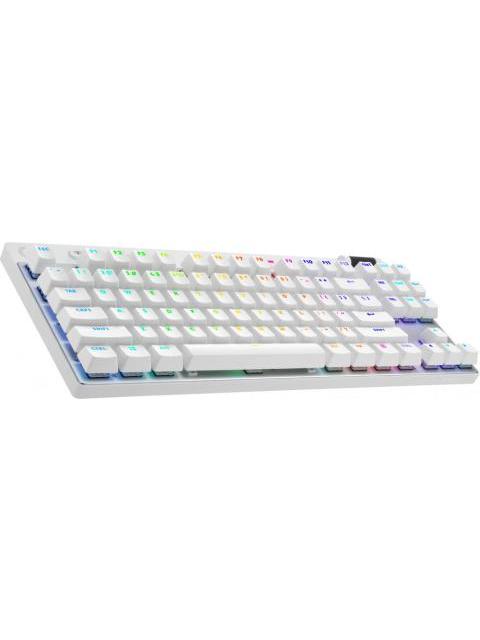 LOGITECH TECLADO GAMER PRO X TKL MECANICO SWITCH GX BROWN INALAMBRICO BLANCO (INGLES)