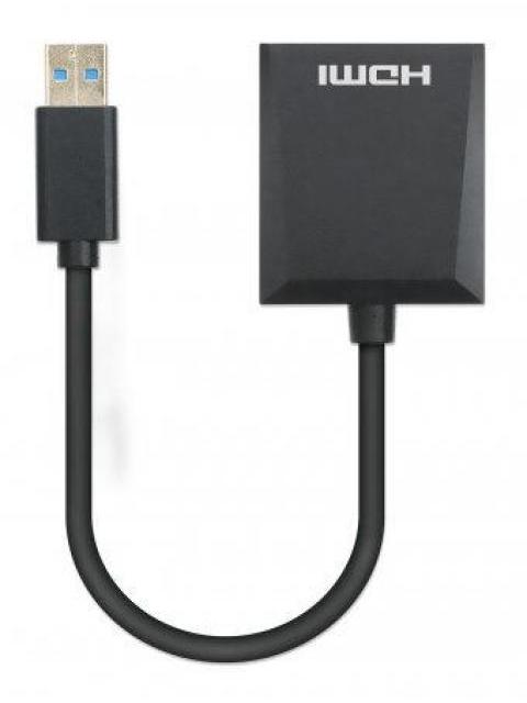 MANHATTAN ADAPTADOR USB 3.0 MACHO - HDMI HEMBRA NEGRO