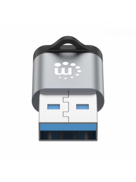 MANHATTAN ADAPTADOR USB 3.0 MACHO - USB C HEMBRA GRIS