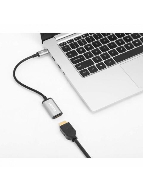 MANHATTAN ADAPTADOR USB C MACHO - HDMI HEMBRA NEGRO-PLATA