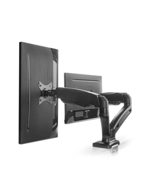 MANHATTAN BRAZO DE ESCRITORIO PARA 2 MONITORES 13-27 MAX 9KGS NEGRO